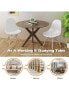 Фото #2 товара 36 Inch Round Wood Dining Table with Intersecting Pedestal Base