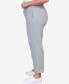 Фото #3 товара Plus Size Drama Queen Casual Stretch Waist Velour Jogger Pants