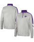 ფოტო #1 პროდუქტის Men's Gray, Purple Kansas State Wildcats Bushwood Fleece Quarter-Zip Jacket