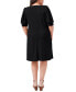 Фото #2 товара Plus Size Puff-Sleeve Sheath Dress