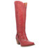 Dingo Heavens To Betsy Embroidered Snip Toe Cowboy Womens Red Casual Boots 01-D