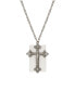 Semi-precious Square Cross Necklace