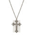 Фото #1 товара Semi-precious Square Cross Necklace