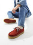 Clarks Torhill Lo shoes in red suede