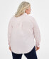 ფოტო #2 პროდუქტის Plus Cotton Button Up Shirt, Created for Macy's