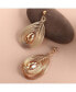 Women's Beige Teardrop Drop Earrings