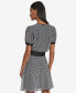 Фото #2 товара Women's Logo Print Chiffon Belted A-Line Dress