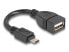 Delock USB 2.0 OTG Kabel Typ Micro-B Stecker zu Typ-A Buchse 11 cm