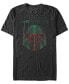 Men's Pin Line Boba Fett Short Sleeve Crew T-shirt Черный, L - фото #1