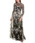 Фото #1 товара Teri Jon By Rickie Freeman Embroidered Lace Gown Women's Black 2