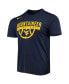 ფოტო #4 პროდუქტის Men's Navy West Virginia Mountaineers Basketball Drop Legend Performance T-shirt