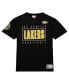 ფოტო #4 პროდუქტის Men's Black Distressed Los Angeles Lakers Hardwood Classics Team OG 2.0 Premium Vintage-Like Logo T-shirt