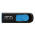 ADATA UV128 - 256 GB - USB Type-A - 3.2 Gen 1 (3.1 Gen 1) - 100 MB/s - Capless - Black - Blue
