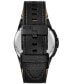 Men's Framed Chronograph Black Leather Watch 44mm
