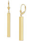 ფოტო #1 პროდუქტის Tube Linear Drop Earrings in 14k Gold, 1 1/2 inch