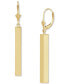 Фото #1 товара Tube Linear Drop Earrings in 14k Gold, 1 1/2 inch