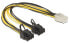 Фото #1 товара Delock PCI Express Stromkabel 6 Pin Buchse> 2 x 8 Stecker 30 cm - Cable - Current/Power Supply