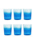 Oceanic Ombre Double Old Fashion Premium Acrylic Glasses, Set of 6