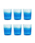 Oceanic Ombre 6-Piece Double Old Fashion Premium Acrylic Glass Set, 12.4 oz