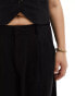 Фото #3 товара ASOS DESIGN Curve dad culotte with linen in black