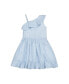 ფოტო #8 პროდუქტის Girls' Linen One Shoulder Flounce Dress with Ruffle Hem, Toddler