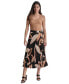 Фото #5 товара Women's Printed Pleated Crossover Pull-On Midi Skirt