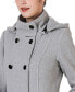 Фото #4 товара Women's Mary Hooded Stand Collar Boucle Wool Coat