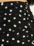 In The Style x Georgia Louise ruffle detail mini skirt in mono spot print