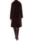 ფოტო #2 პროდუქტის Women's Notched-Collar Faux-Fur Coat