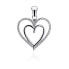 Фото #1 товара Charming silver heart pendant with zircons PT13W