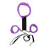 Handcuffs to Collar with Leash Adjustable and Detachable Purple