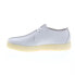 Фото #9 товара Clarks Trek Cup 26165824 Mens White Suede Oxfords & Lace Ups Casual Shoes