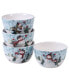 Фото #1 товара Watercolor Snowman 4-Pc. Ice Cream Bowl