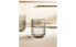 Borosilicate glass tumbler with raised lines