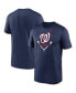 Фото #2 товара Men's Navy Washington Nationals Big and Tall Icon Legend Performance T-shirt