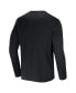 Men's NFL x Darius Rucker Collection by Black New Orleans Saints Slub Jersey Henley Long Sleeve T-shirt