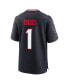 Фото #2 товара Men's Stefon Diggs Navy Houston Texans Game Jersey