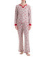 ფოტო #1 პროდუქტის Women's 2-Pc. Printed Drawstring Pajamas Set