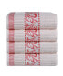 Фото #1 товара Athens Cotton with Greek Scroll and Floral Pattern Assorted, 6 Piece Bath Towel Set