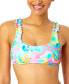 Фото #1 товара Salt & Cove Juniors' Swirl-Print Ruffle-Strap Bikini Top, Created for Macy's