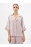 Пижама Koton Saten Button-Up Shirt Yarım Sleeve