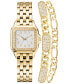 Women's Gold-Tone Bracelet Watch Gift Set 26mm