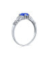 ფოტო #2 პროდუქტის BFF Sorority Sister Solitaire Blue Simulated Sapphire CZ Celtic Irish Friendship Promise Crown Heart Claddagh Ring For Women Teen .925 Sterling Silver