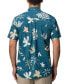 Men's Watson Short Sleeve Button-Front Tropical Shirt Синий, M - фото #2