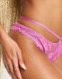 Wild Lovers Tina sheer lace strappy brazilian brief in pink