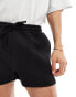 ASOS DESIGN scuba runner shorts in black