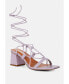 Фото #2 товара Provoked Lace Up Block Heeled Sandals