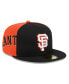 ფოტო #1 პროდუქტის Men's Black/Orange San Francisco Giants Gameday Sideswipe 59Fifty Fitted Hat
