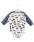 ფოტო #2 პროდუქტის Baby Boys Quilted Long-Sleeve Cotton Bodysuits 3pk, Moose Bear