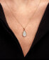 Macy's diamond Pavé Teardrop 18" Pendant Necklace (1/6 ct. t.w.) in 10k Gold